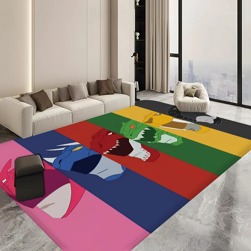 Mighty Morphin Power Rangers Cartoon Rug