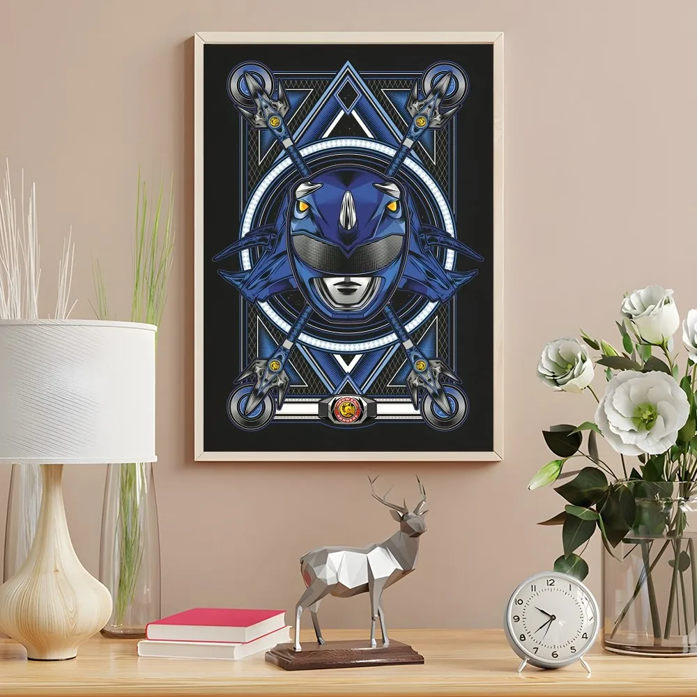 Power Rangers Blue Ranger Card Wall Art