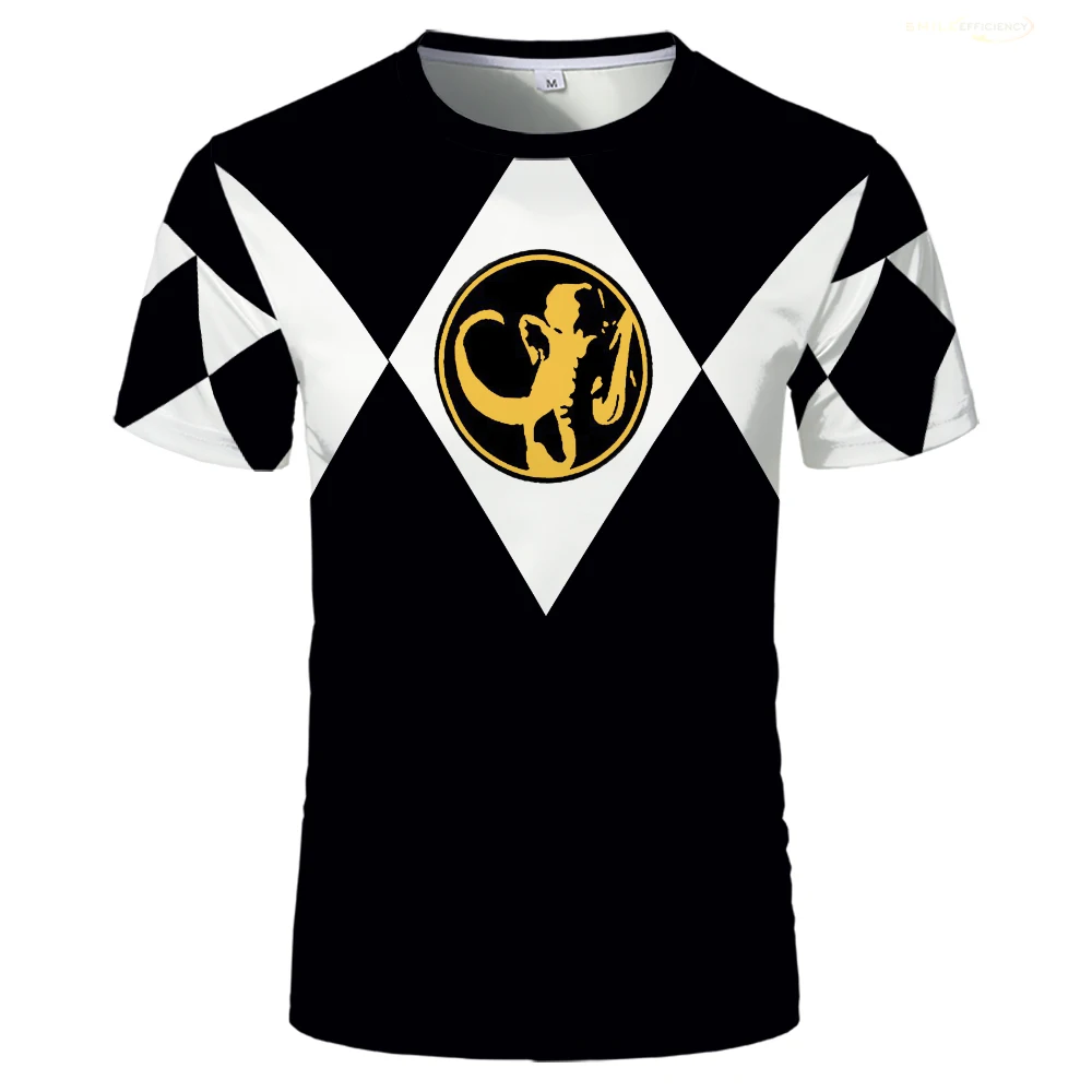 Power Ranger Animation Black 3D T-shirt