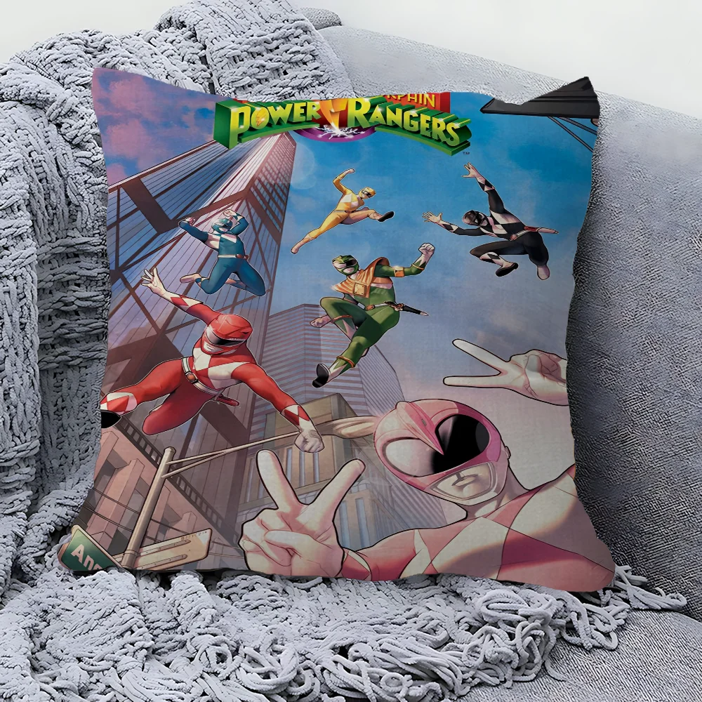 MMPR Power Rangers 2014 Throw Pillow
