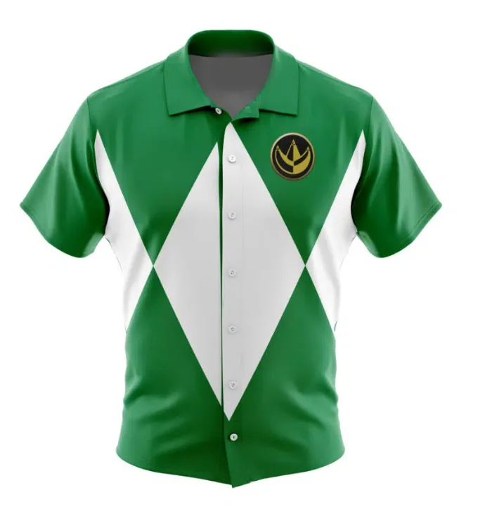 2025 Green Ranger Mighty Morphin Power Rangers Hawaiian Shirt