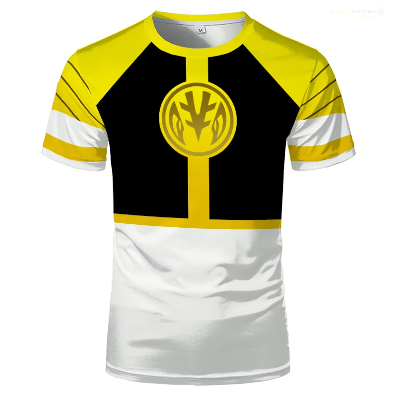 Power Ranger Animation White 3D T-shirt
