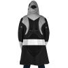 Silver Psycho Rangers AOP Hooded Cloak Coat BACK Mockup - Power Rangers Store