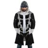 Silver Psycho Rangers AOP Hooded Cloak Coat FRONT Mockup - Power Rangers Store