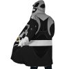 Silver Psycho Rangers AOP Hooded Cloak Coat SIDE Mockup - Power Rangers Store