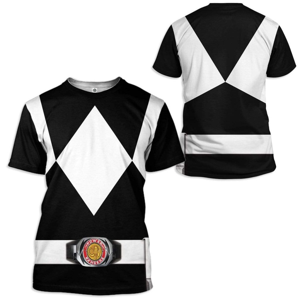 Black MIGHTY MORPHIN Power Ranger 3D T-shirts - Image 2
