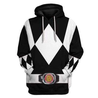Cosplay Black MIGHTY MORPHIN Power Ranger  3D Hoodie