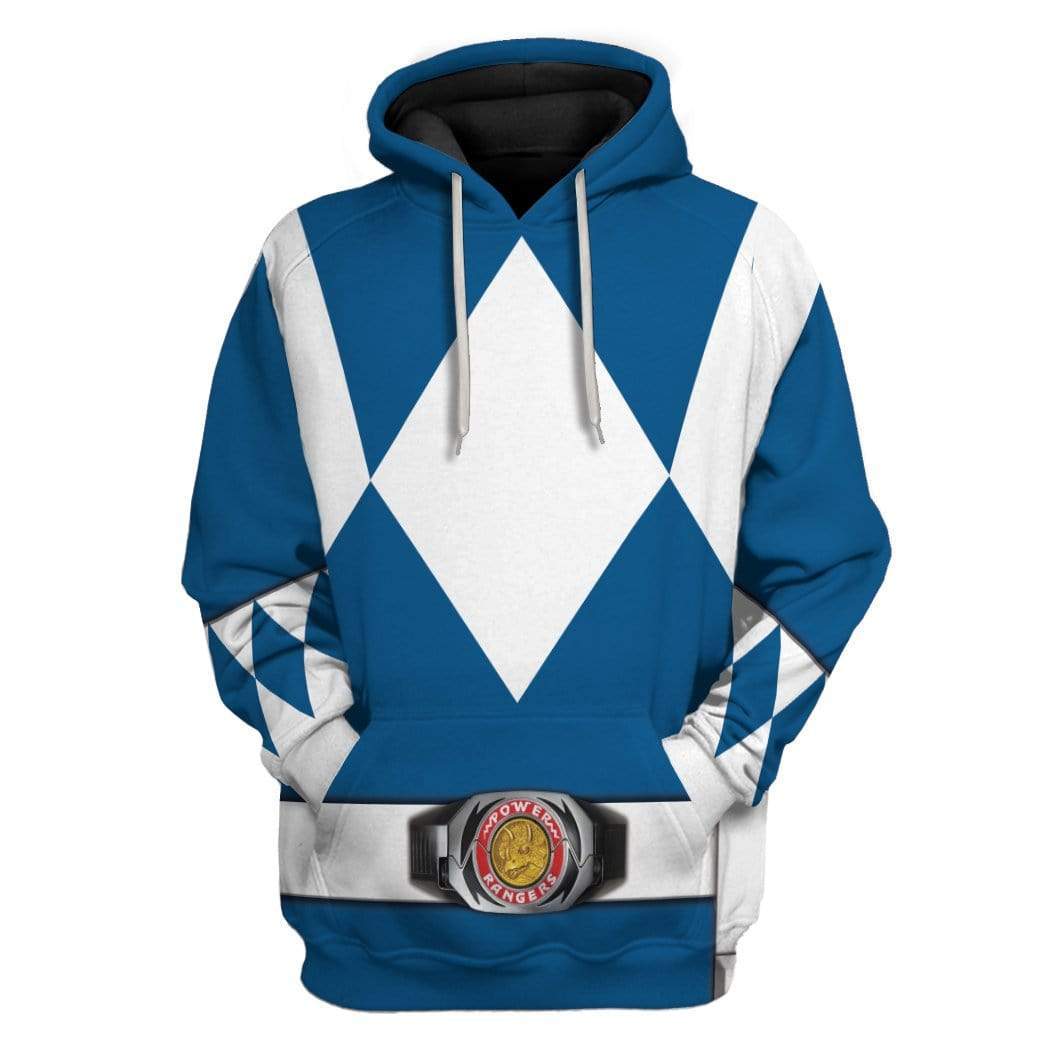 Cosplay Blue MIGHTY MORPHIN Power Ranger 3D Hoodie