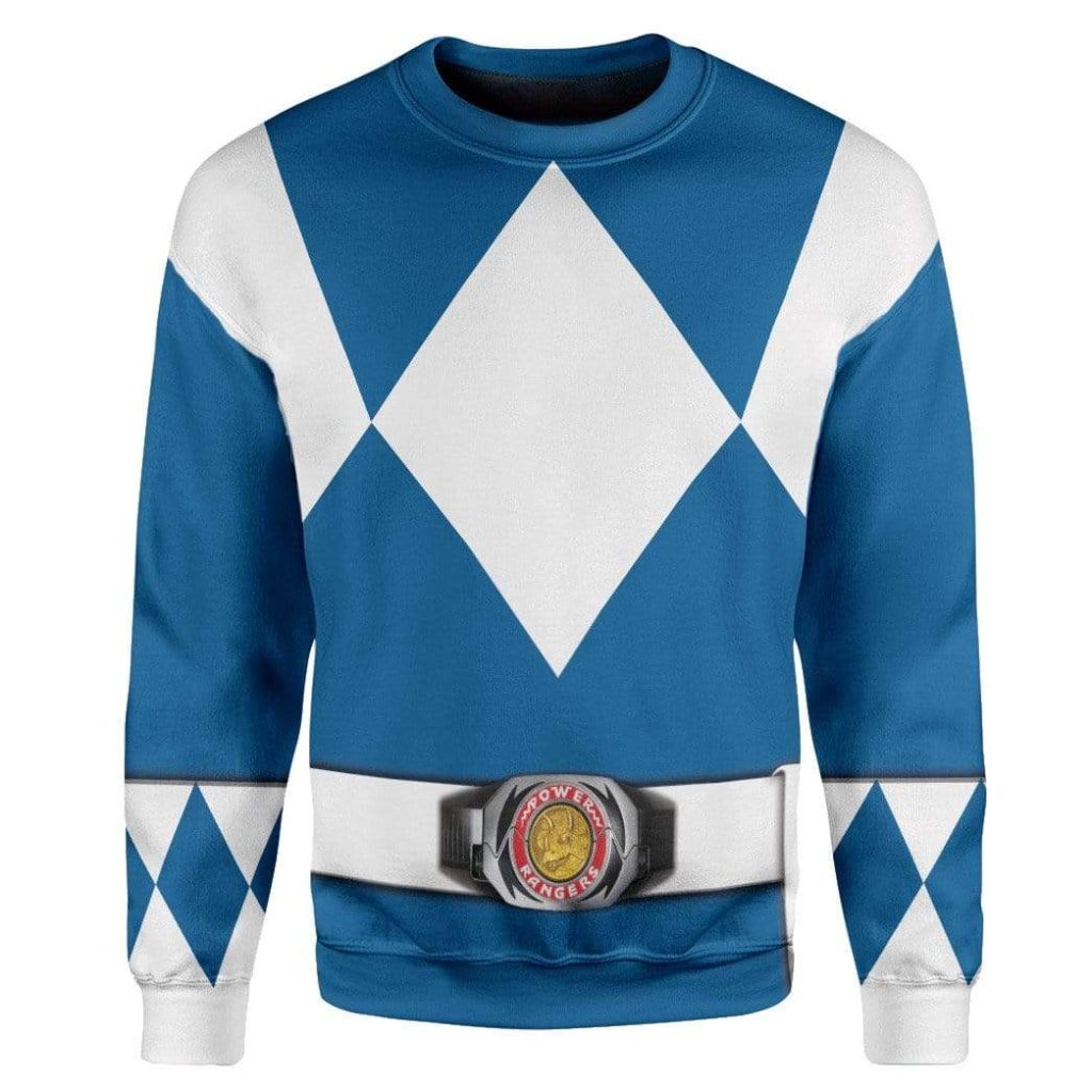 Cosplay Blue MIGHTY MORPHIN Power Ranger 3D Sweatshirt