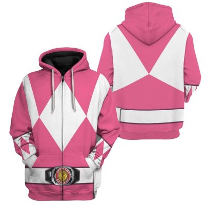 cosplay pink power ranger custom t shirts hoodies apparel h01025 3d custom fleece hoodies 118260 - Power Rangers Store