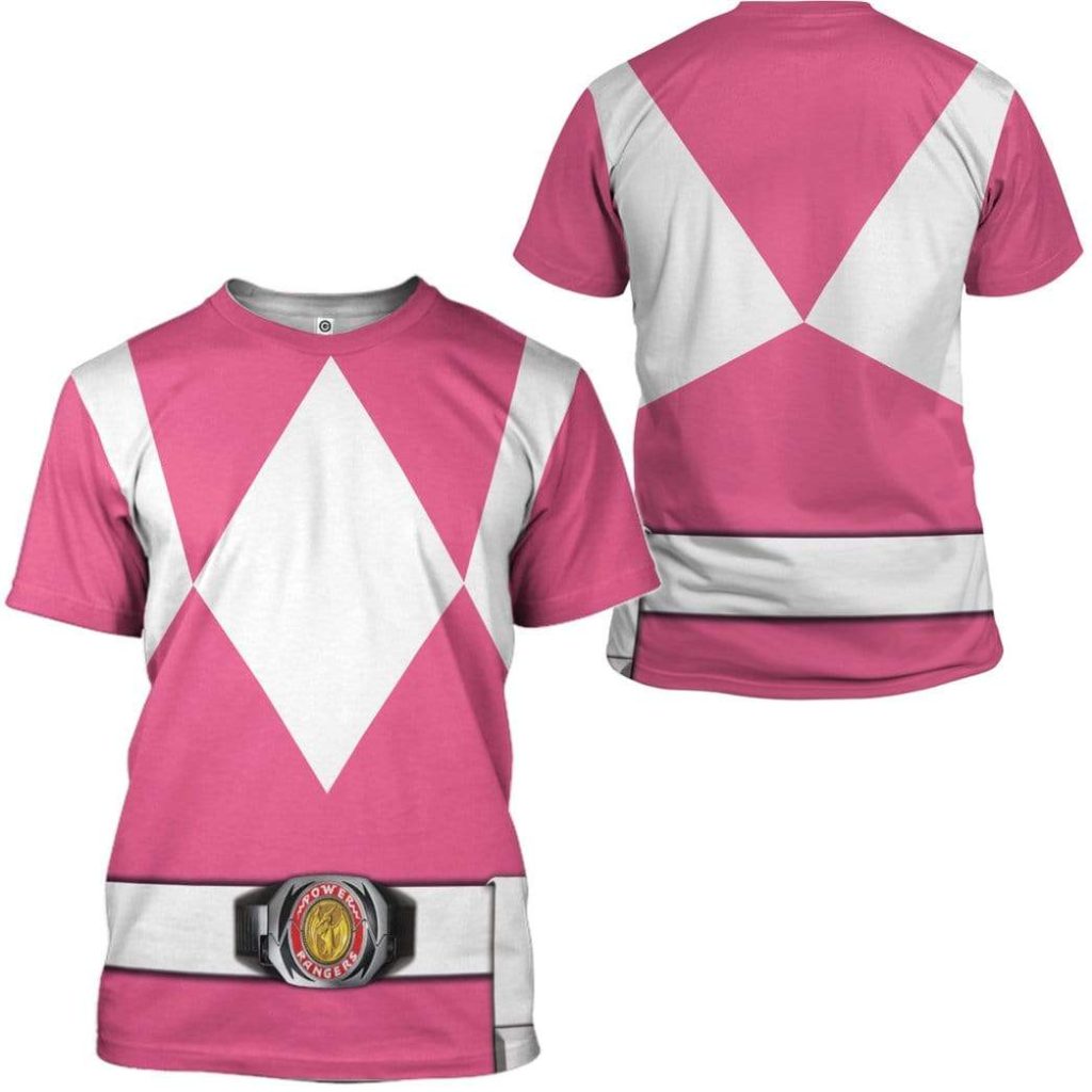 Pink MIGHTY MORPHIN Power Ranger 3D T-shirts - Image 2