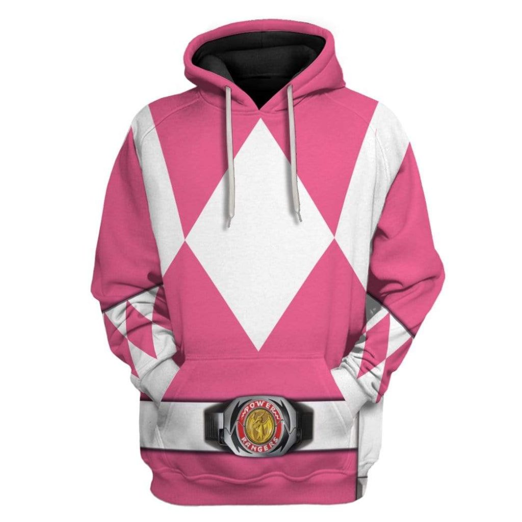 Cosplay Pink MIGHTY MORPHIN Power Ranger  3D Hoodie