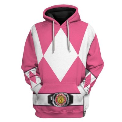 Cosplay Pink MIGHTY MORPHIN Power Ranger  3D Hoodie
