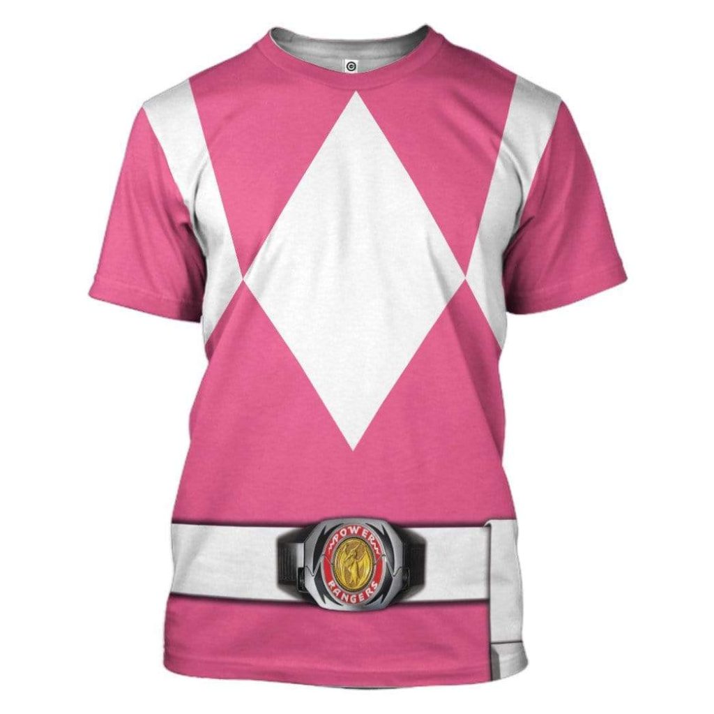 Pink MIGHTY MORPHIN Power Ranger 3D T-shirts