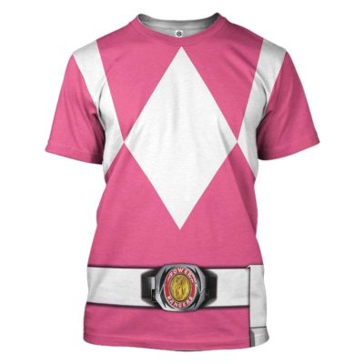 Pink MIGHTY MORPHIN Power Ranger 3D T-shirts