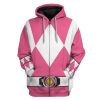 Cosplay Pink MIGHTY MORPHIN Power Ranger Zipped Hoodie