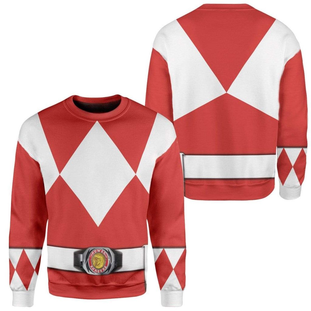 Cosplay Red MIGHTY MORPHIN Power Ranger  Apparel - Image 6