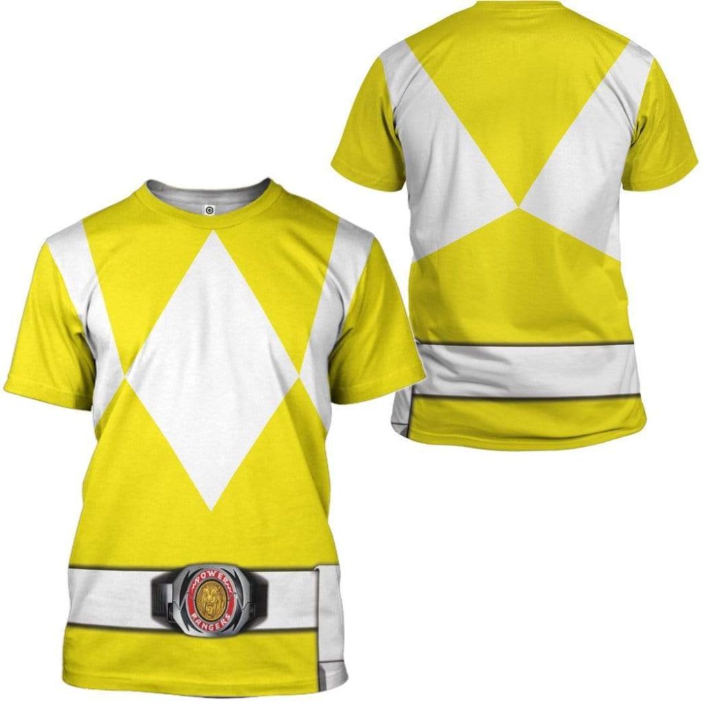 Cosplay Yellow MIGHTY MORPHIN Power Ranger  Apparel - Image 7