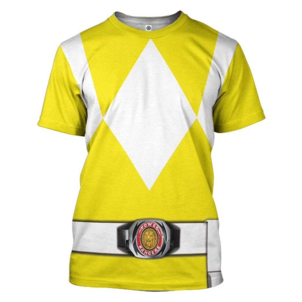 Cosplay Yellow MIGHTY MORPHIN Power Ranger  Apparel - Image 3