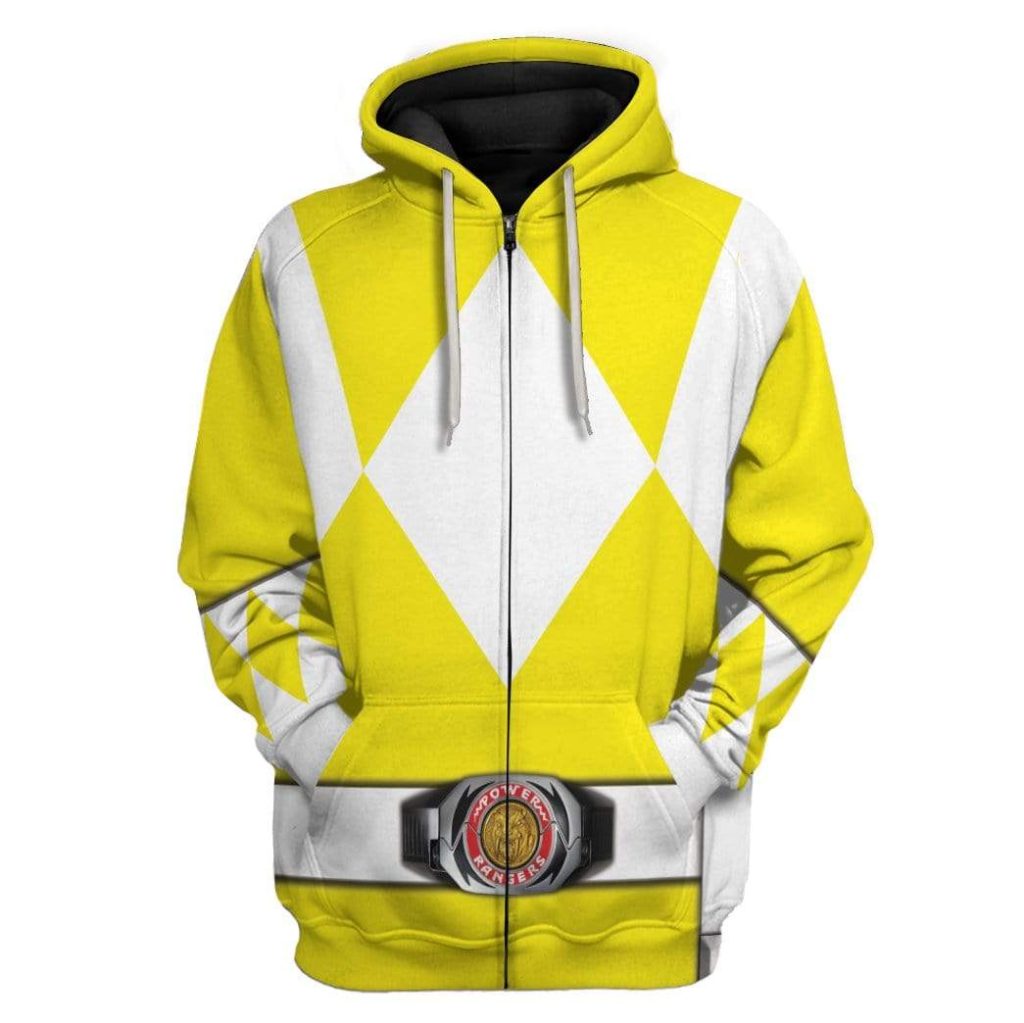 Cosplay Yellow MIGHTY MORPHIN Power Ranger  Apparel - Image 4