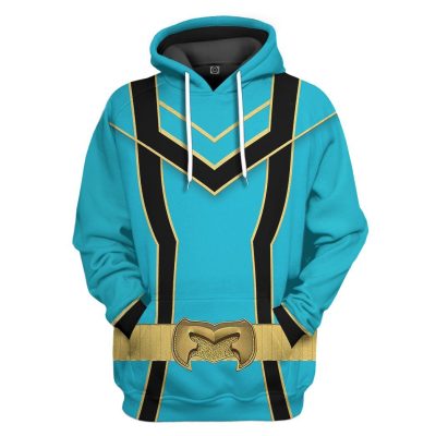 3D Blue Power Rangers Mystic Force  Apparel