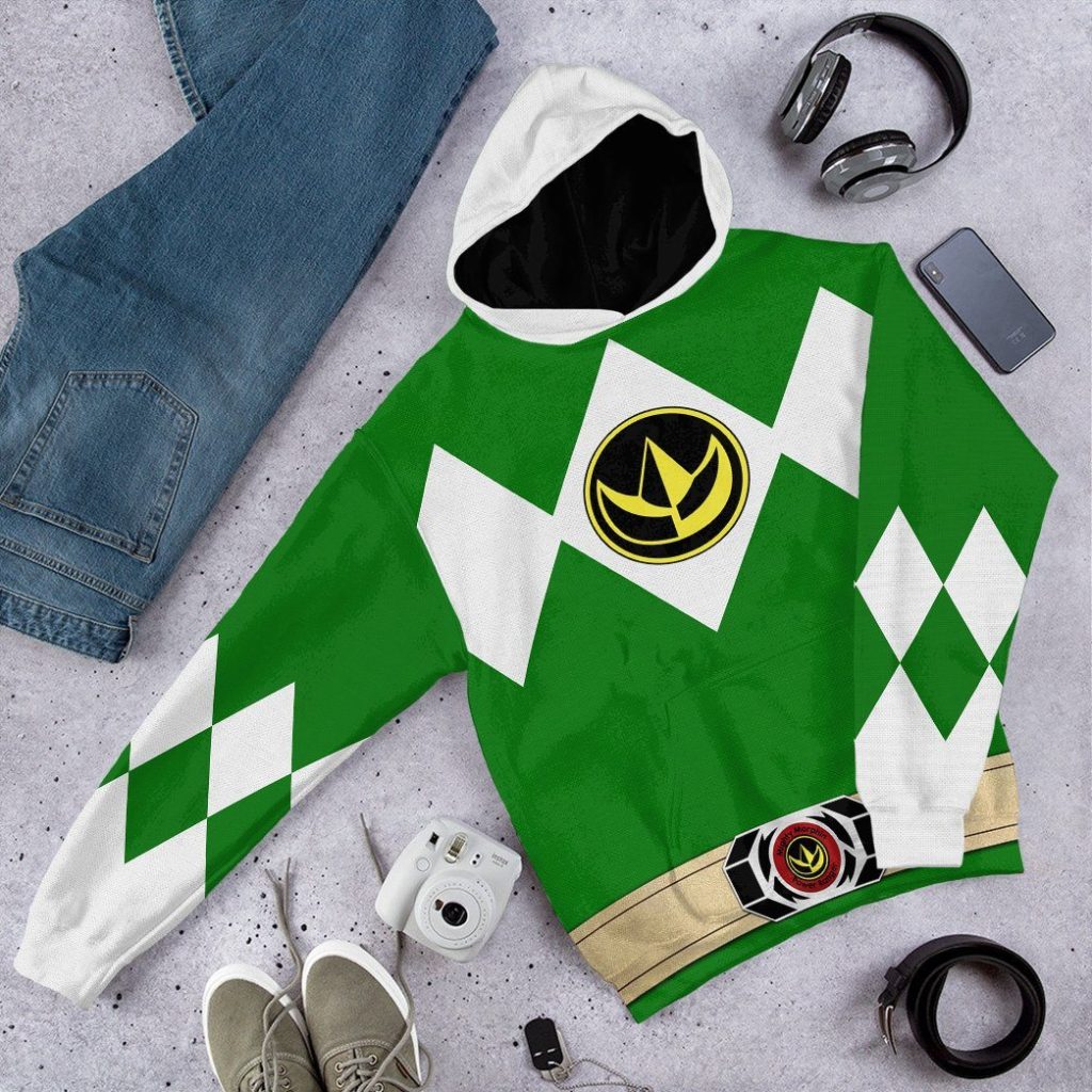 3D Mighty Morphin Power Ranger Green  Apparel - Image 11