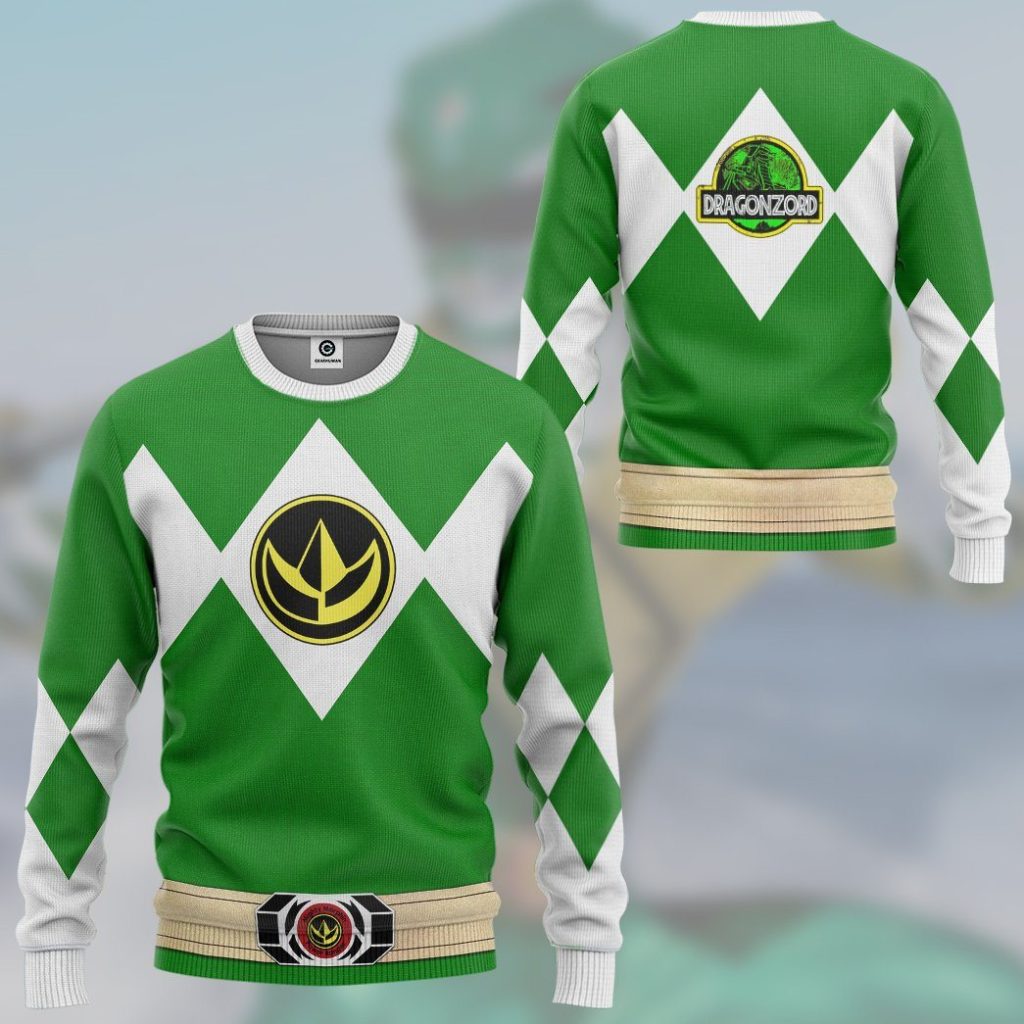 3D Mighty Morphin Power Ranger Green  Apparel - Image 13