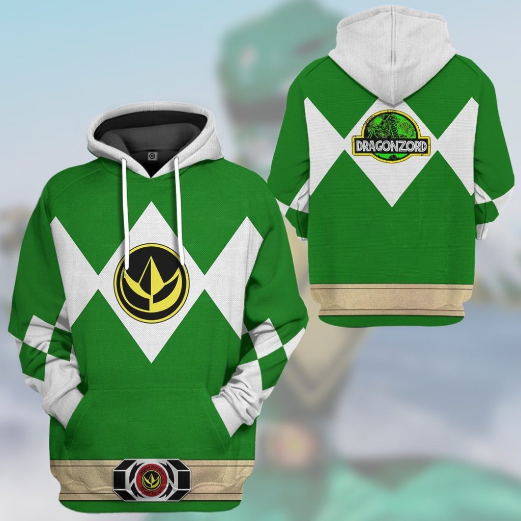 3D Mighty Morphin Power Ranger Green  Apparel - Image 10