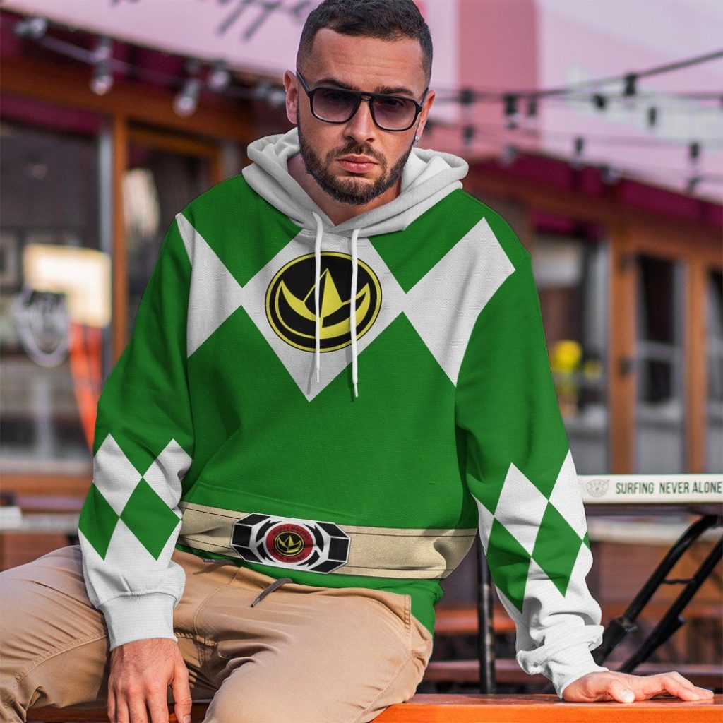3D Mighty Morphin Power Ranger Green  Apparel - Image 9