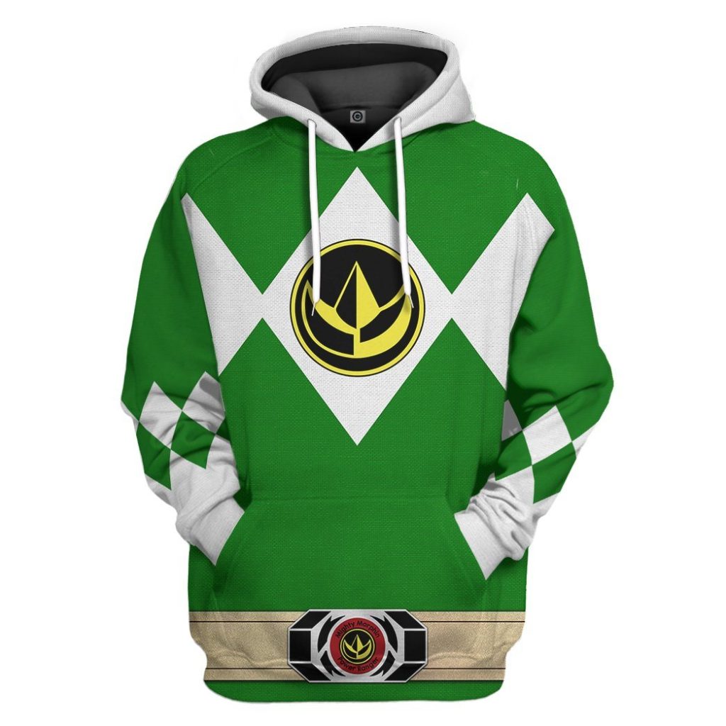 3D Mighty Morphin Power Ranger Green  Apparel - Image 4