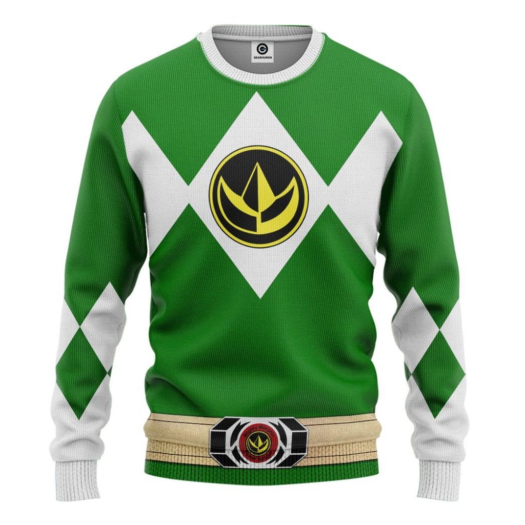 3D Mighty Morphin Power Ranger Green  Apparel - Image 6