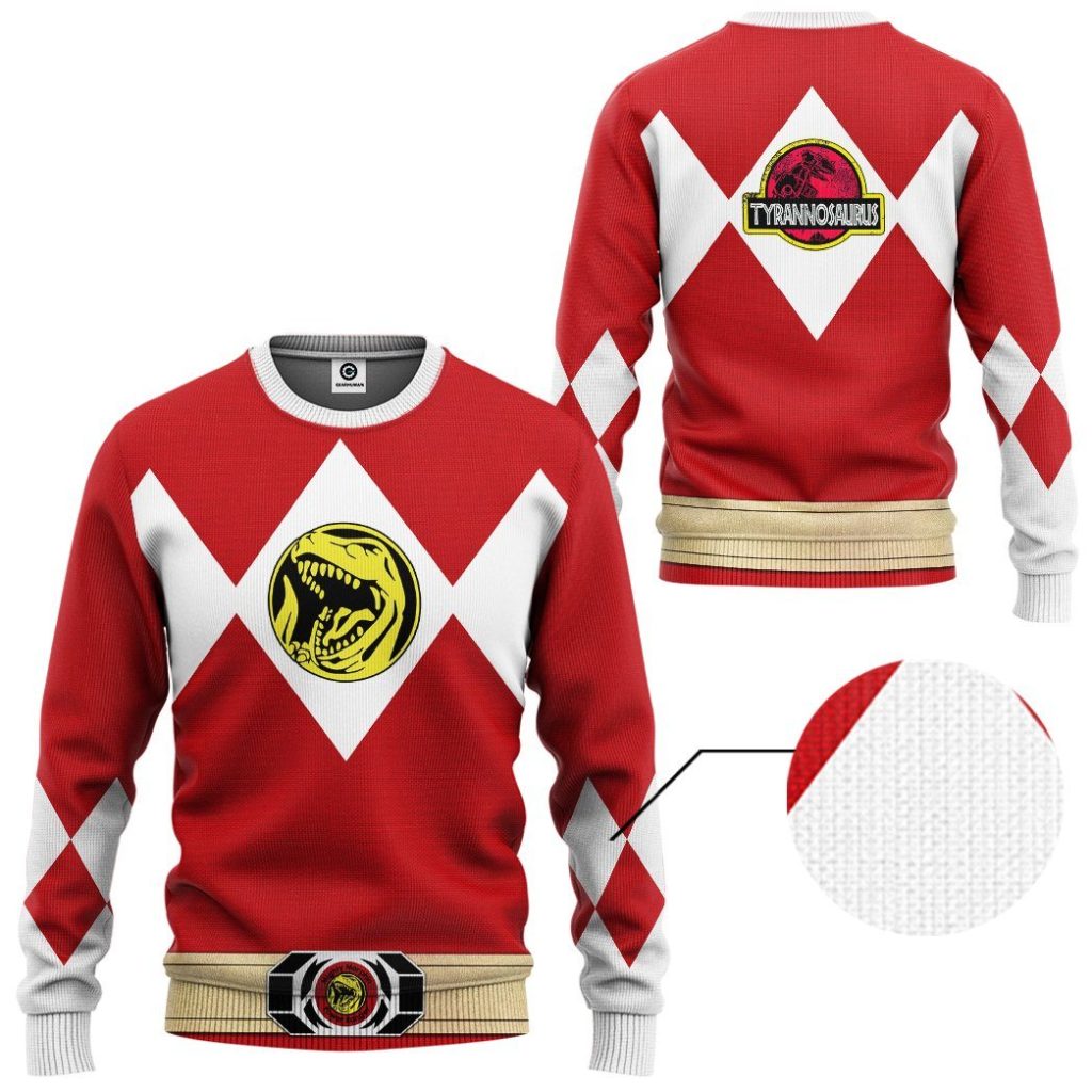 3D Mighty Morphin Power Ranger Red  Apparel - Image 2