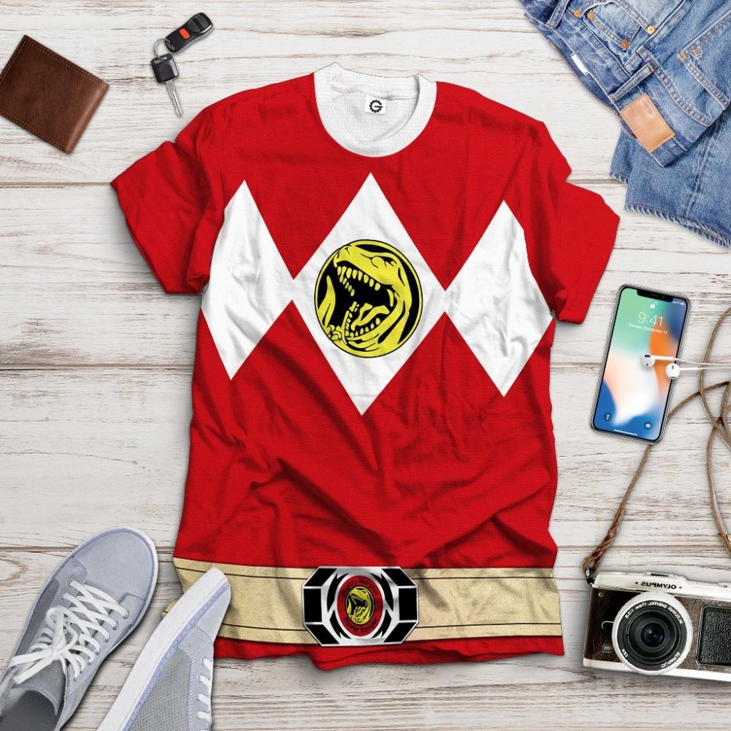 3D Mighty Morphin Power Ranger Red  Apparel - Image 10