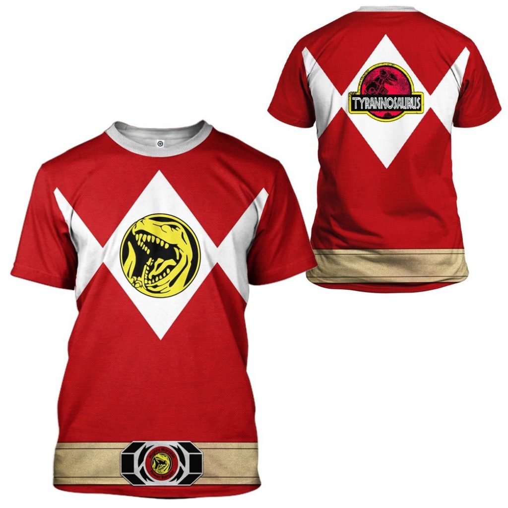 3D Mighty Morphin Power Ranger Red  Apparel - Image 3