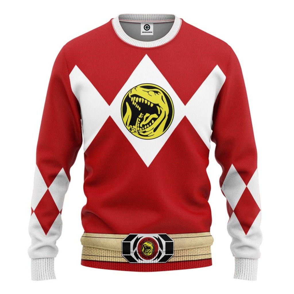 3D Mighty Morphin Power Ranger Red  Apparel - Image 5