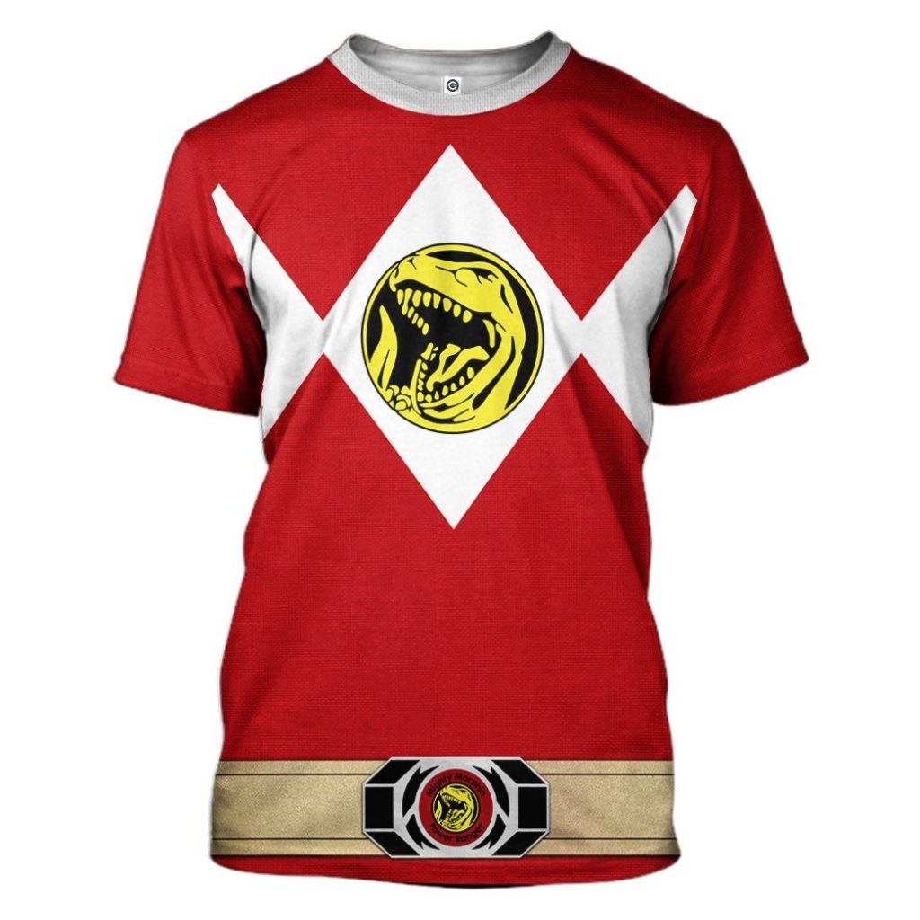 3D Mighty Morphin Power Ranger Red  Apparel - Image 6