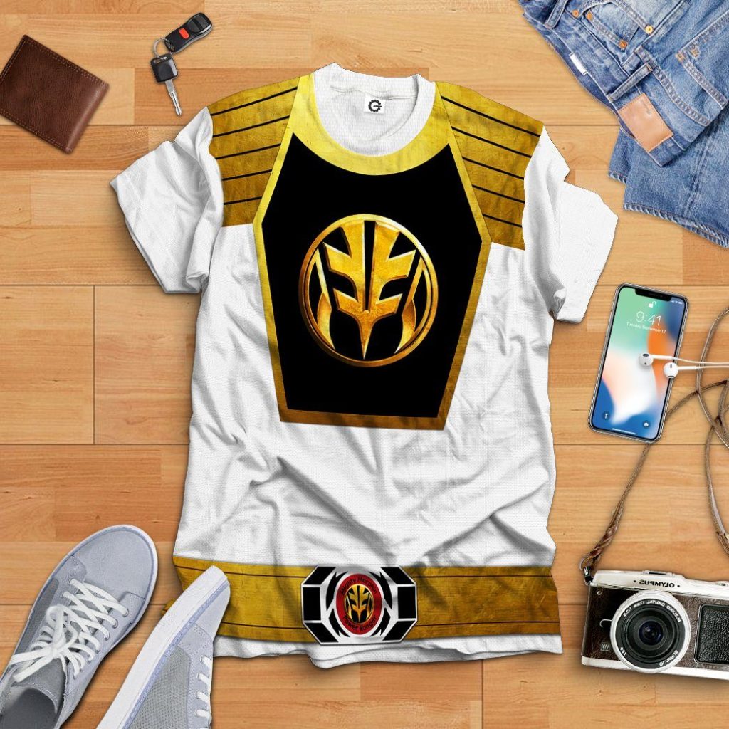 3D Mighty Morphin Power Ranger White  Apparel - Image 9