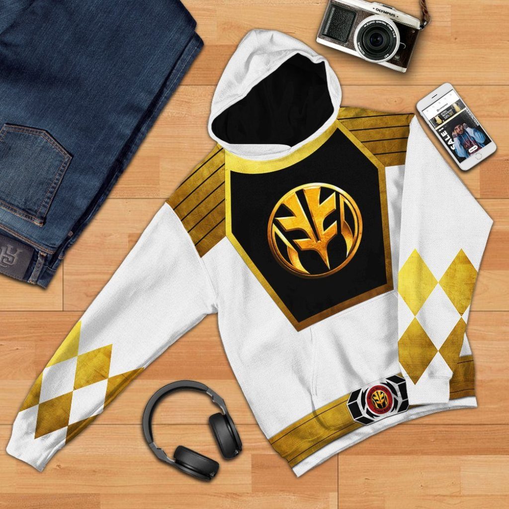 3D Mighty Morphin Power Ranger White  Apparel - Image 8