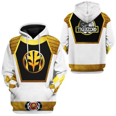3D Mighty Morphin Power Ranger White  Apparel