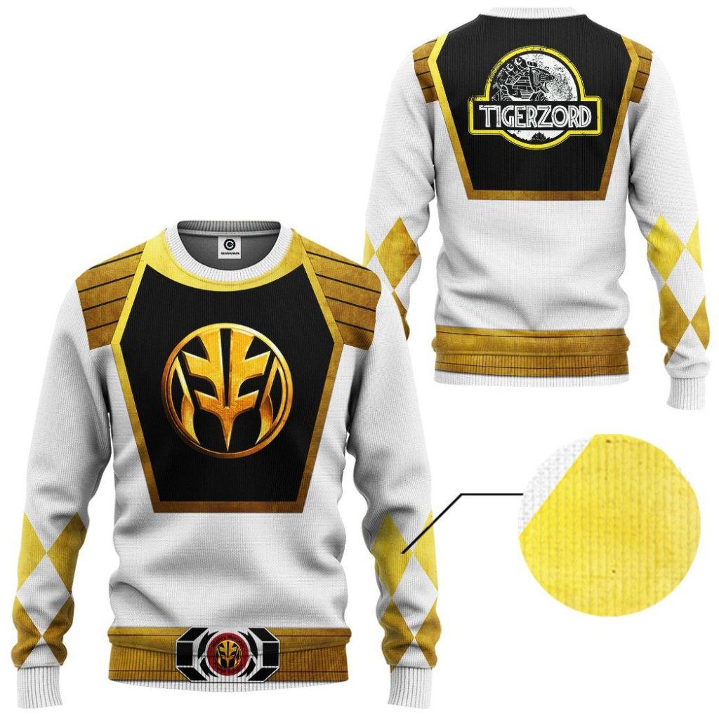 3D Mighty Morphin Power Ranger White  Apparel - Image 2