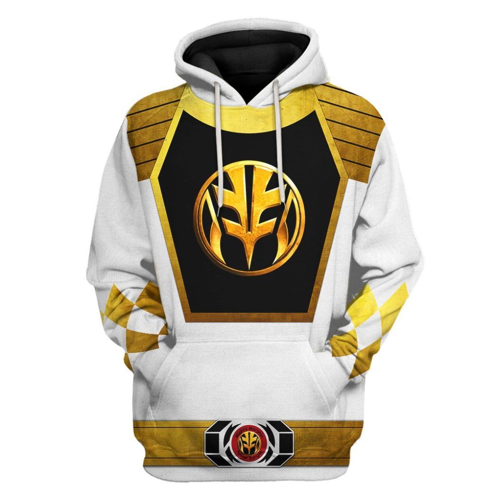 3D Mighty Morphin Power Ranger White  Apparel - Image 4