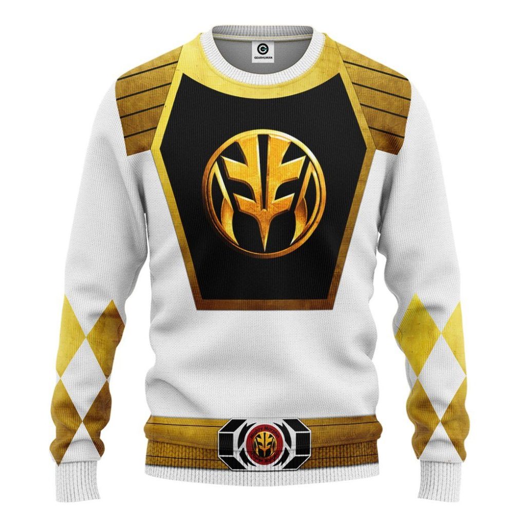 3D Mighty Morphin Power Ranger White  Apparel - Image 5
