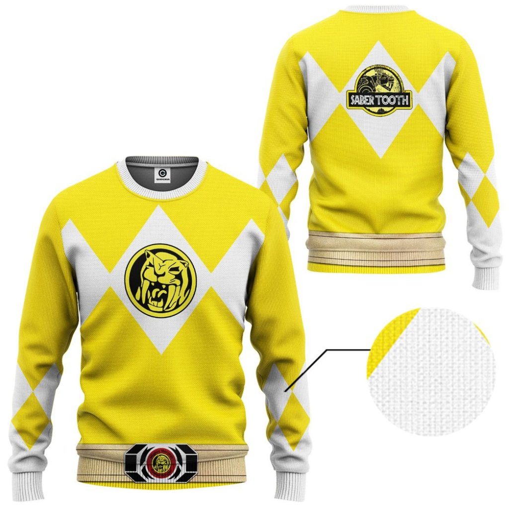 3D Mighty Morphin Power Ranger Yellow  Apparel - Image 2