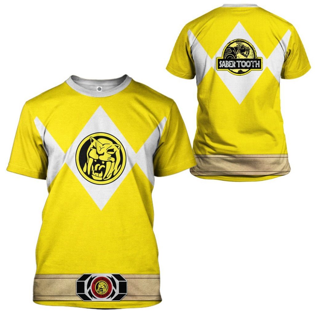 3D Mighty Morphin Power Ranger Yellow  Apparel - Image 3