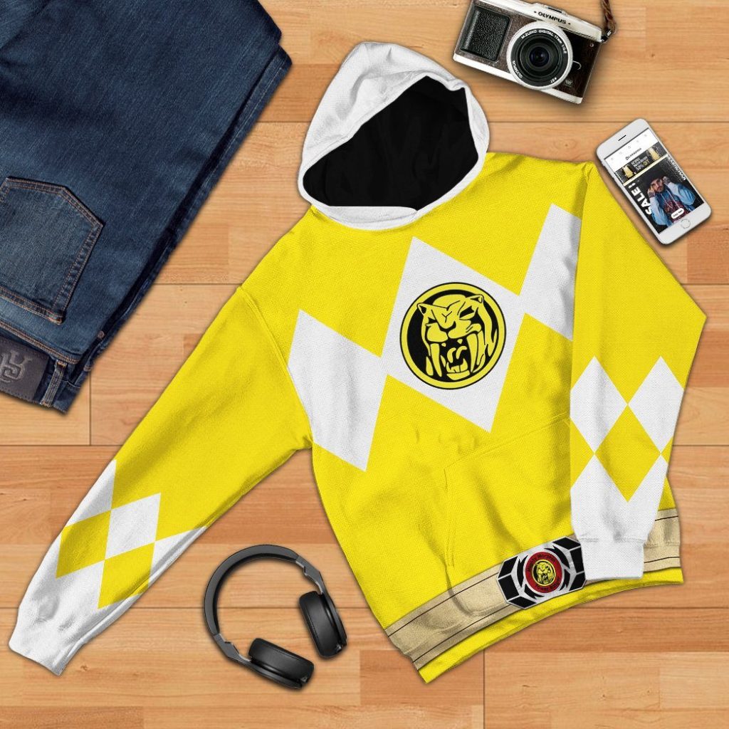 3D Mighty Morphin Power Ranger Yellow  Apparel - Image 8