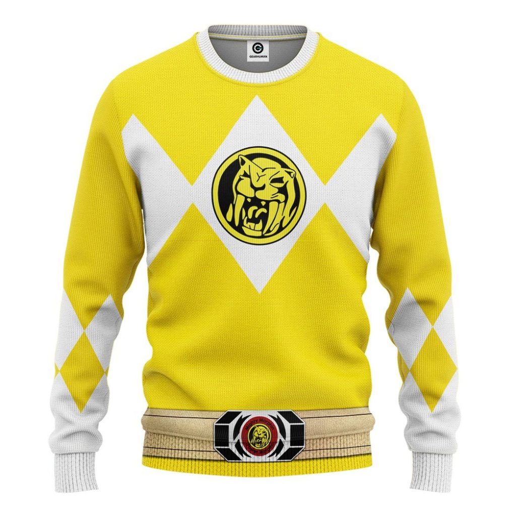 3D Mighty Morphin Power Ranger Yellow  Apparel - Image 5