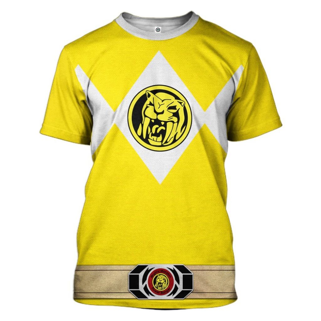 3D Mighty Morphin Power Ranger Yellow  Apparel - Image 6