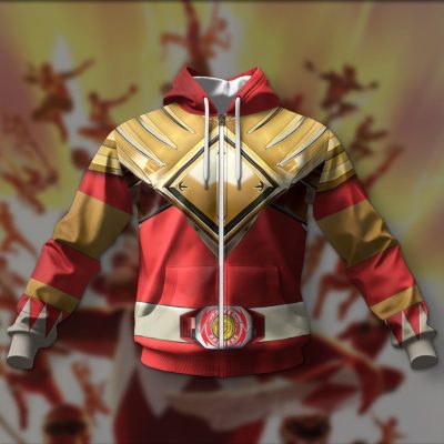 gearhuman 3d mighty morphin red 2 power rangers custom hoodie apparel gn01102 3d apparel 250792 - Power Rangers Store