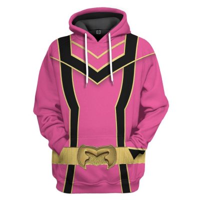 3D Pink Power Rangers Mystic Force  Apparel