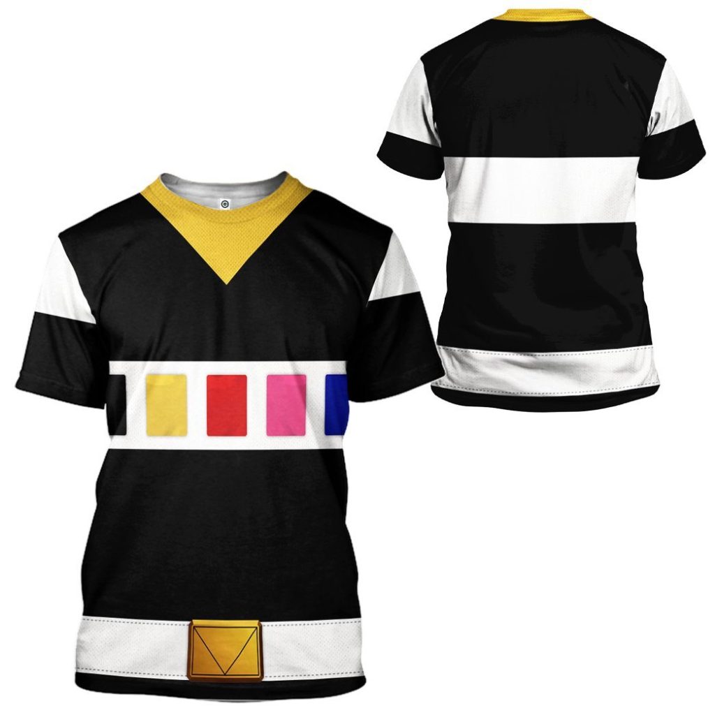 3D Power Rangers in Space Black  Apparel - Image 3